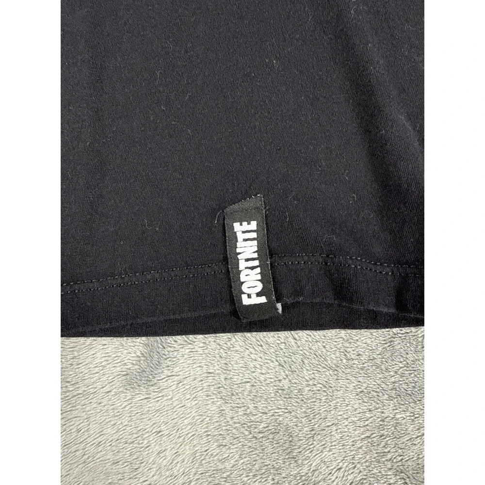 Fortnite Kids Black Graphic Tee Durrr Burger Sunset Print T-Shirt Size L 10/12‎